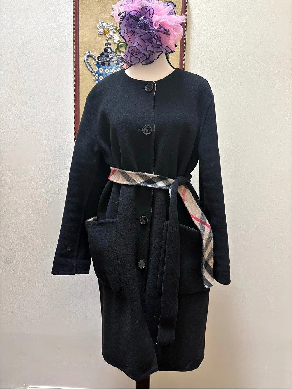 Reversible Burberry wool Coat size 8/10 US